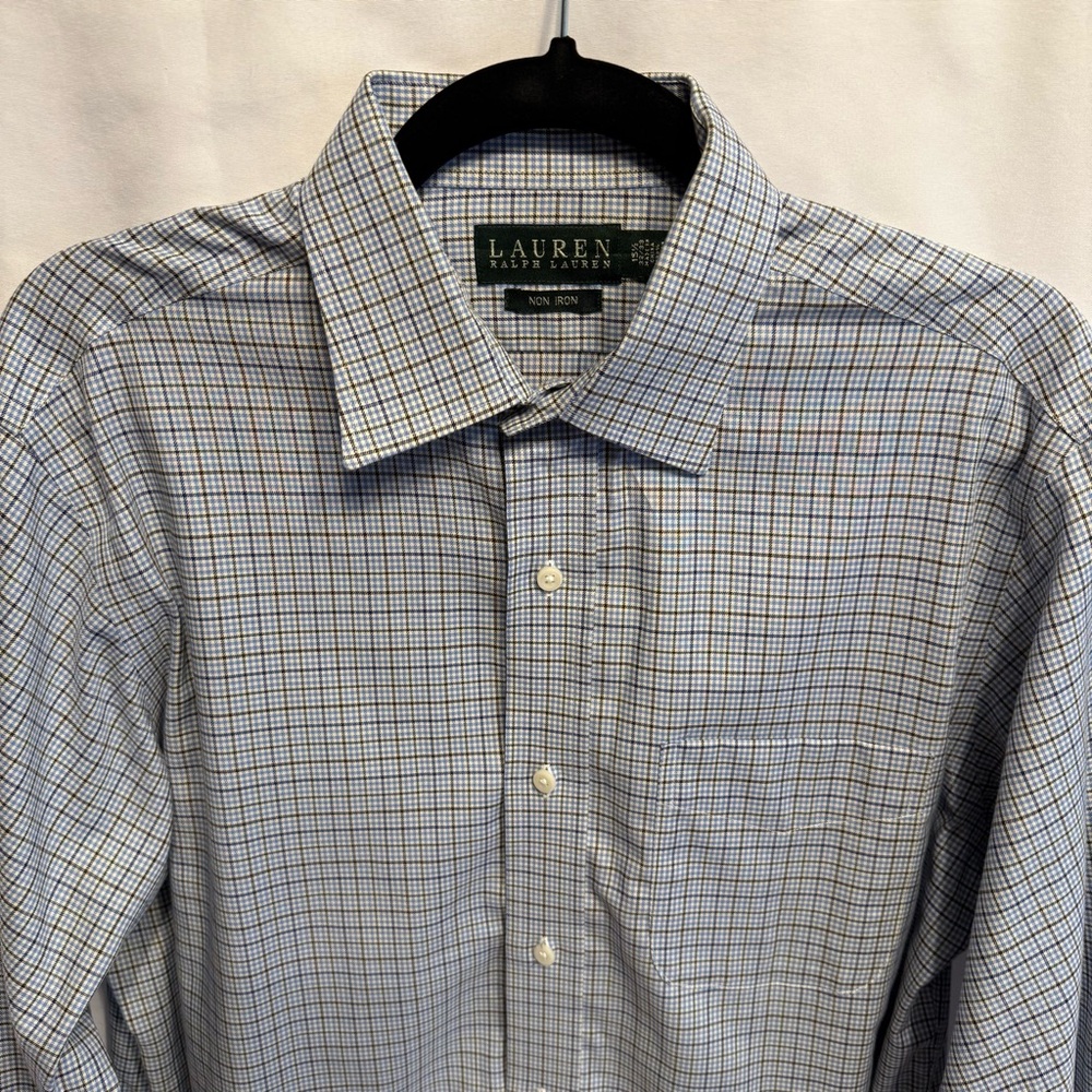 Lauren Ralph Lauren Men's Non-Iron Plaid Dress Shirt 15.5/32-33 Capsule Classic - Picture 4 of 12